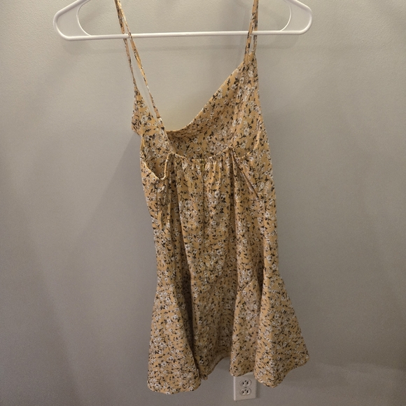 Cowl Neck Yellow Sundress S - Picture 4 of 7